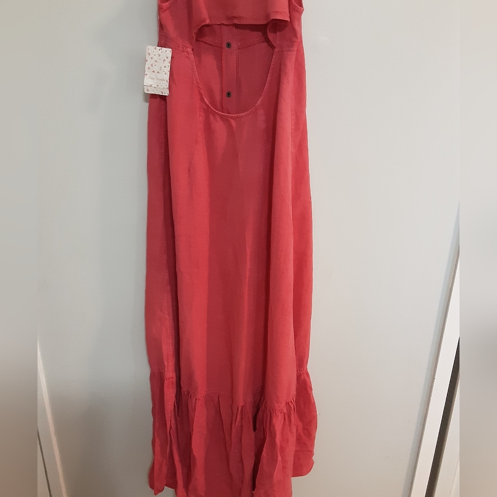 Free People Pink/Red Sleeveless Button-Down Dress Size Xs - Picture 8 of 9